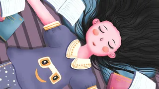 春困春日春乏睡觉的女孩