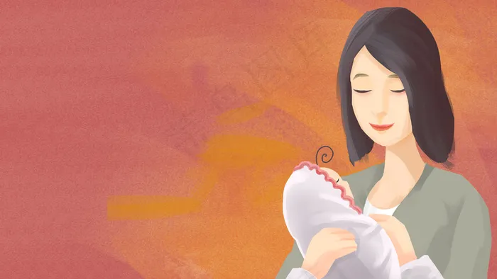 母亲节母婴温馨母爱(2880X1620(DPI:300))psd模版下载