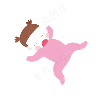 睡着的小孩矢量素材