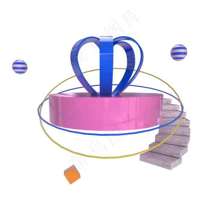 C4D立体618电商漂浮小展台(2000*2000px 300 dpi )