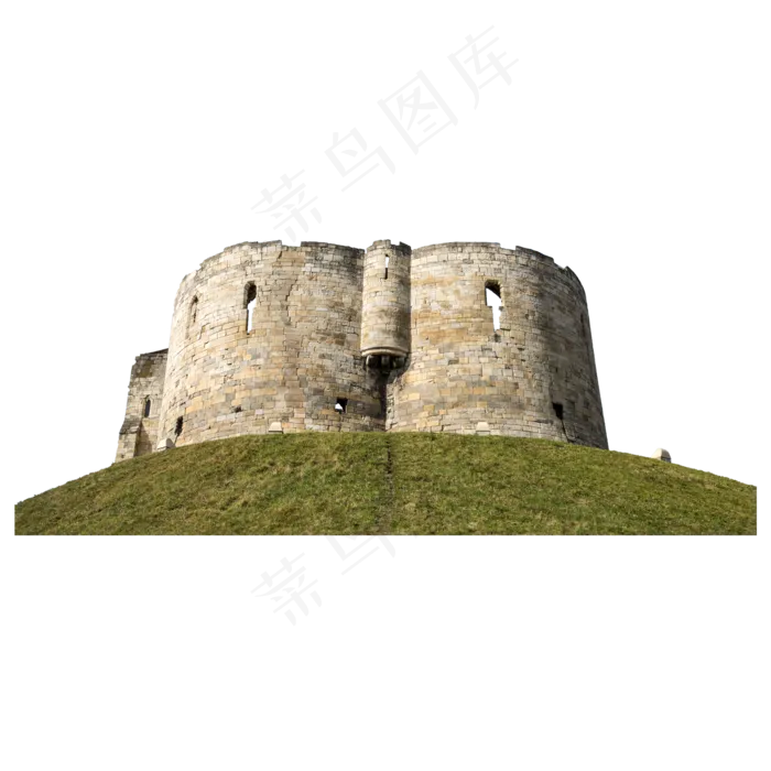 约克山上的中世纪城堡,免抠元素(2000*2000px 300 dpi )