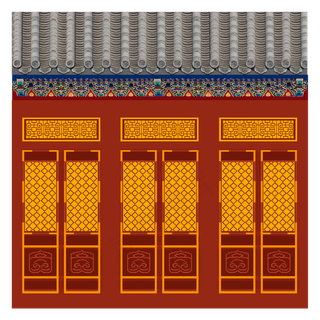 古典瓦片屋檐门,免抠元素