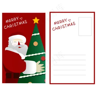 矢量圣诞明信片