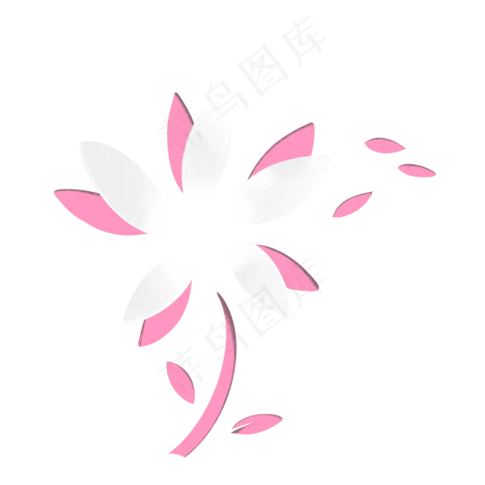 母亲节百合花朵粉色,免抠元素(2048*2048px 300 dpi )psd模版下载