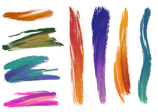 油画笔触笔刷效果