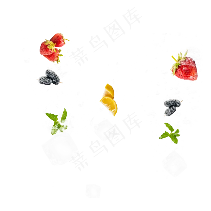 新鲜冰块水果(4724X4724(DPI:3000))psd模版下载