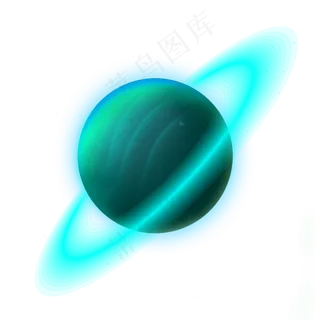 现代科技蓝色发光地球星球,免抠元素