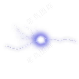 蓝色天空闪电效果,免抠元素