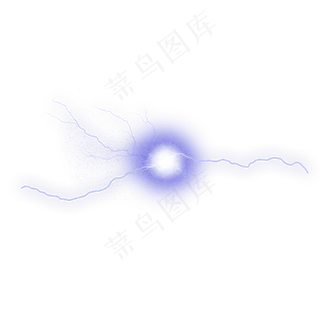蓝色天空闪电效果,免抠元素