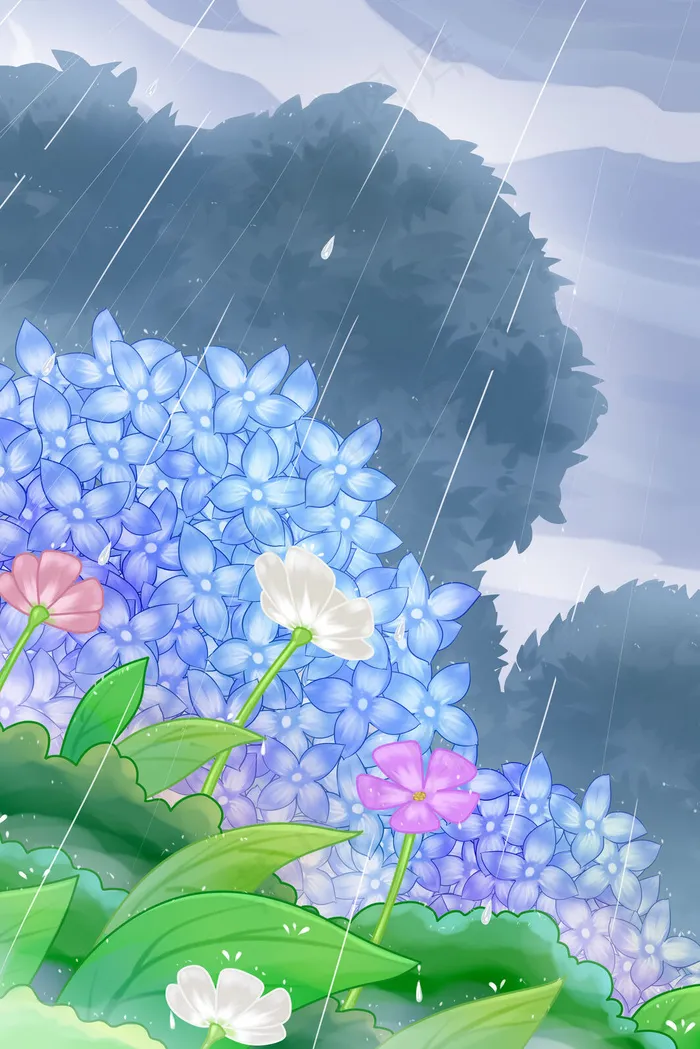 烟雨朦胧的风景场景(3545X5315(DPI:300))psd模版下载