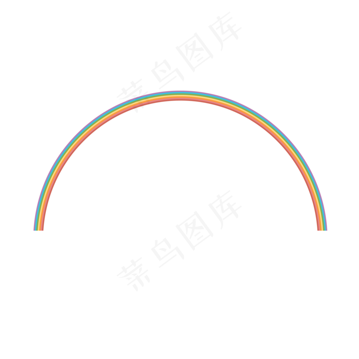 儿童节卡通七色彩虹元素
