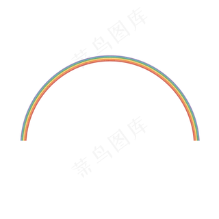 儿童节卡通七色彩虹元素