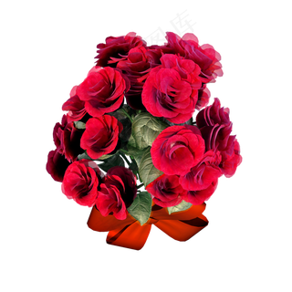 红色玫瑰花束png图