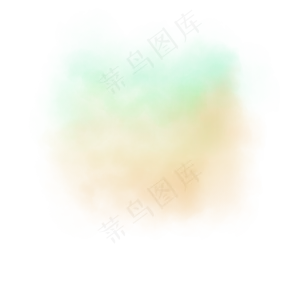 黄绿渐变的水彩底纹