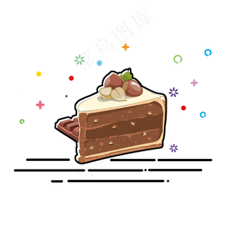 手绘卡通奶油蛋糕