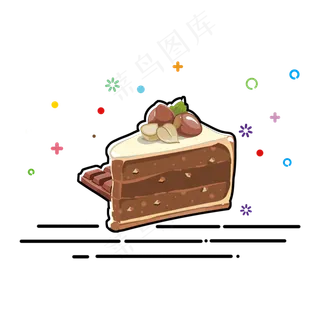 手绘卡通奶油蛋糕
