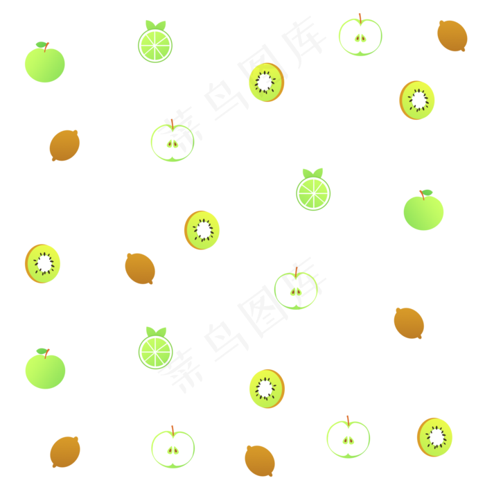 印花水果底纹装饰可爱