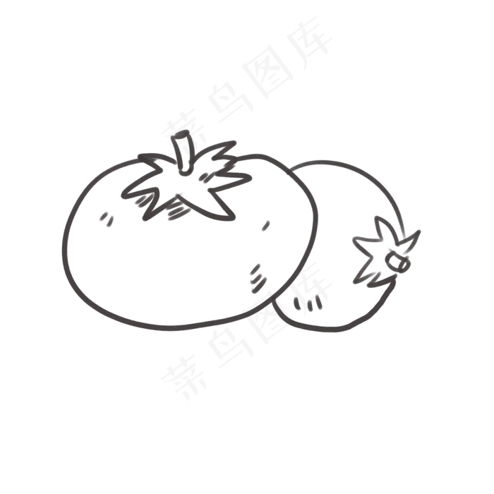 黑白番茄(2000*2000px 72 dpi )psd模版下载