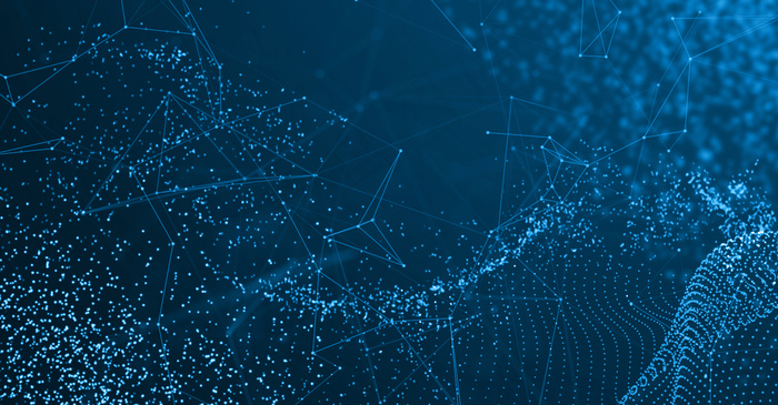 商务蓝色科技粒子大气线条背景