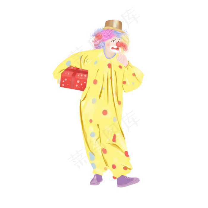 马戏团愚人节可爱小丑(2000X2000(DPI:300))psd模版下载