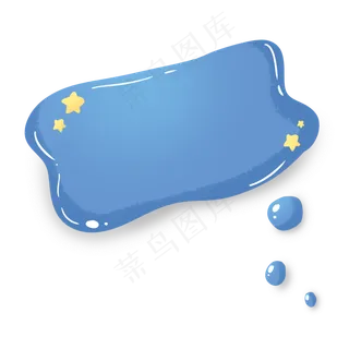 蓝色渐变立体可爱六一儿童节星星