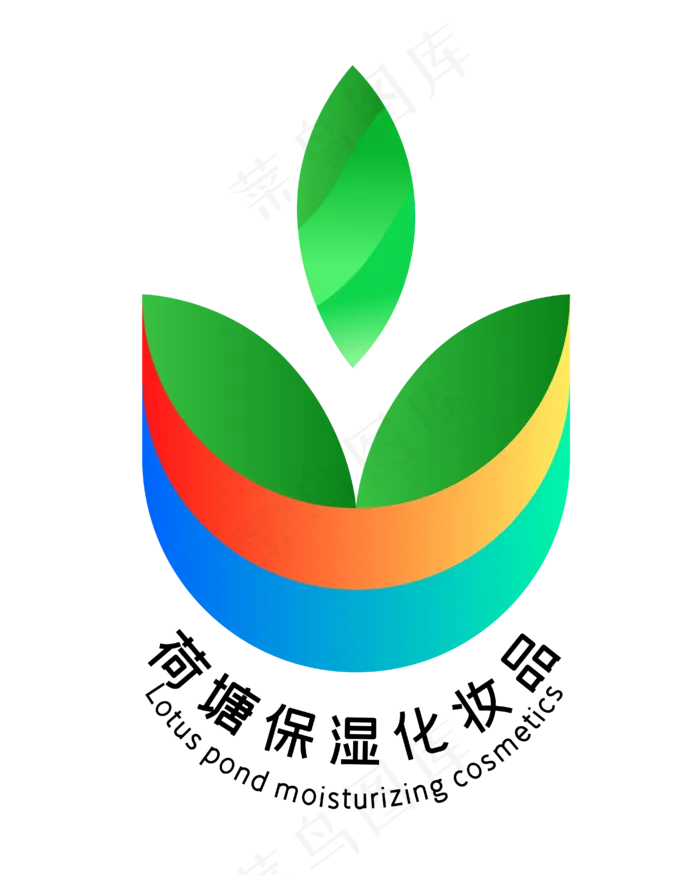 彩色叶子LOGO(2000X2000(DPI:300))ai矢量模版下载