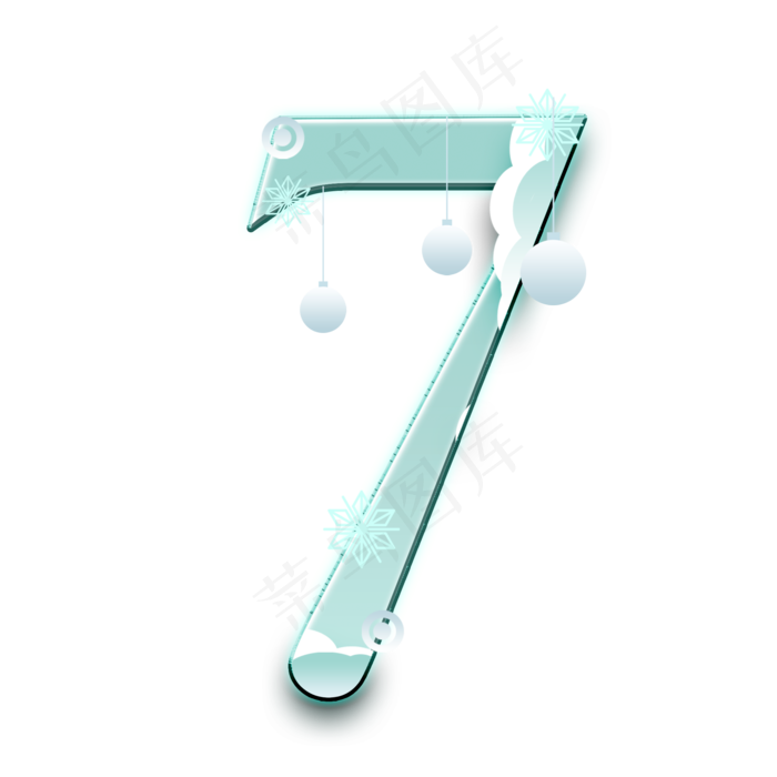 圣诞节数字7(2000*2000px 	      )psd模版下载