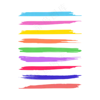 五彩水彩涂鸦笔刷