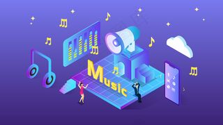 青年享受音乐场景