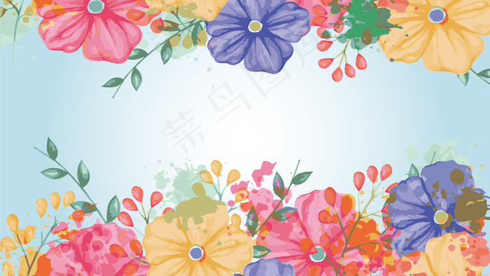 花绘之手绘蒂罗花(2880*1620px 300 dpi )ai矢量模版下载