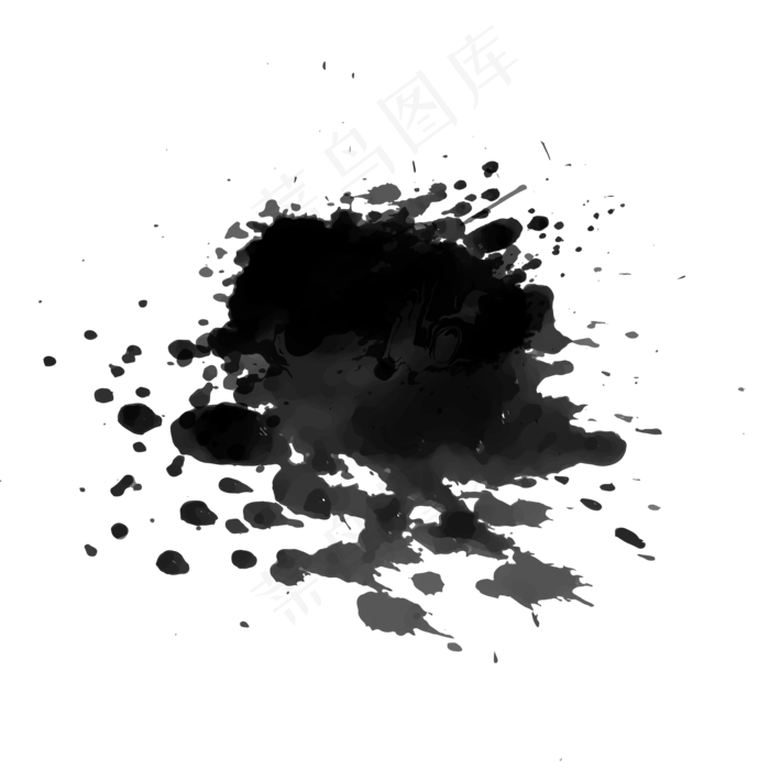 中国风古风墨迹墨痕元素(2000*2000px 300 dpi )ai矢量模版下载