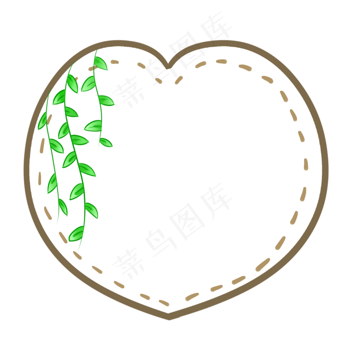 卡通柳叶边框(2000X2000(DPI:299))psd模版下载