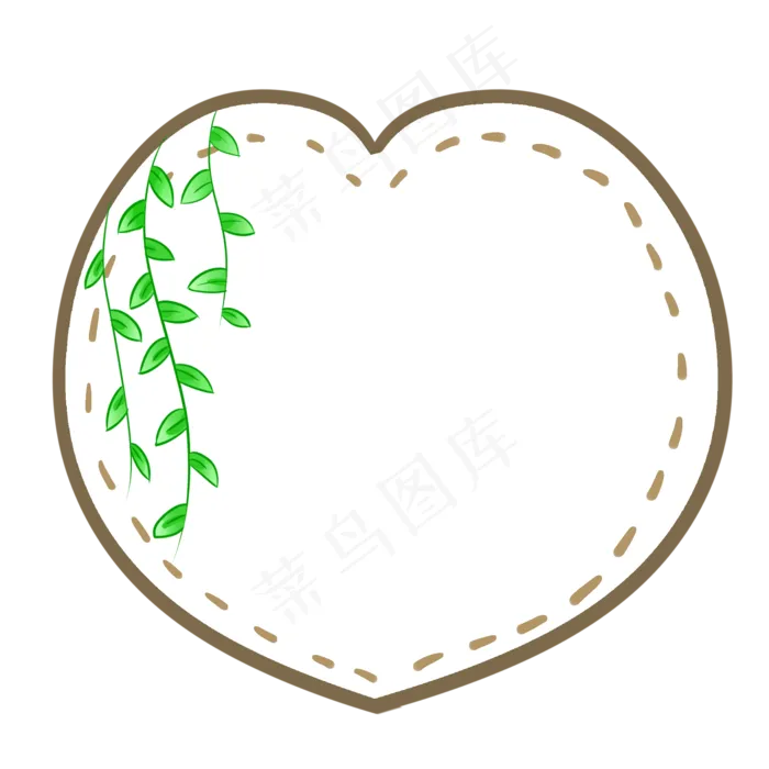 卡通柳叶边框(2000X2000(DPI:299))psd模版下载