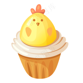 手绘卡通动物奶油蛋糕