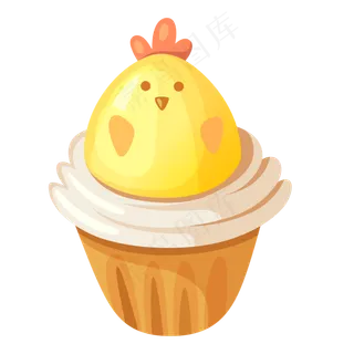 手绘卡通动物奶油蛋糕