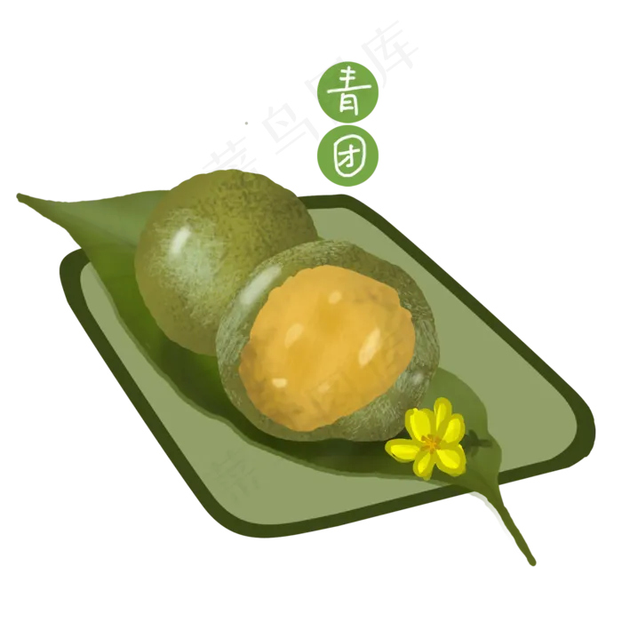 清明青团png素材(2000X2000(DPI:300))psd模版下载