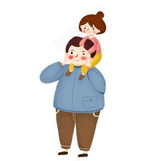 父亲节人物卡通元素