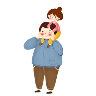 父亲节人物卡通元素