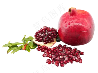 剥皮的红石榴,免抠元素