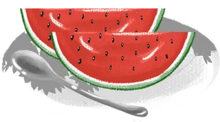 夏日西瓜盘免扣PNG图片,免抠元素