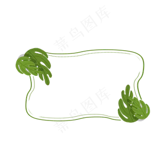 手绘美丽绿色草图