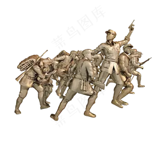 仿真红军雕塑png图