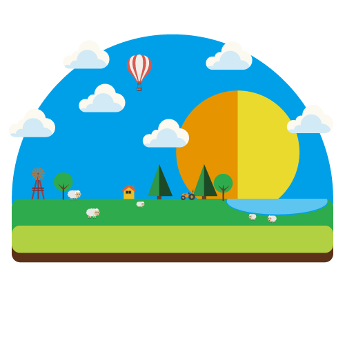 绿色乡村山水春季踏青素材