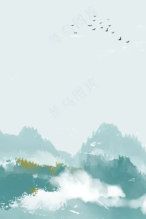 清明节复古psd分层banner