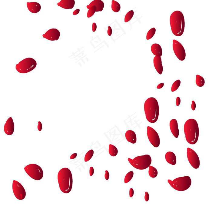 浪漫玫瑰花瓣撒花(2050X2050(DPI:300))ai矢量模版下载