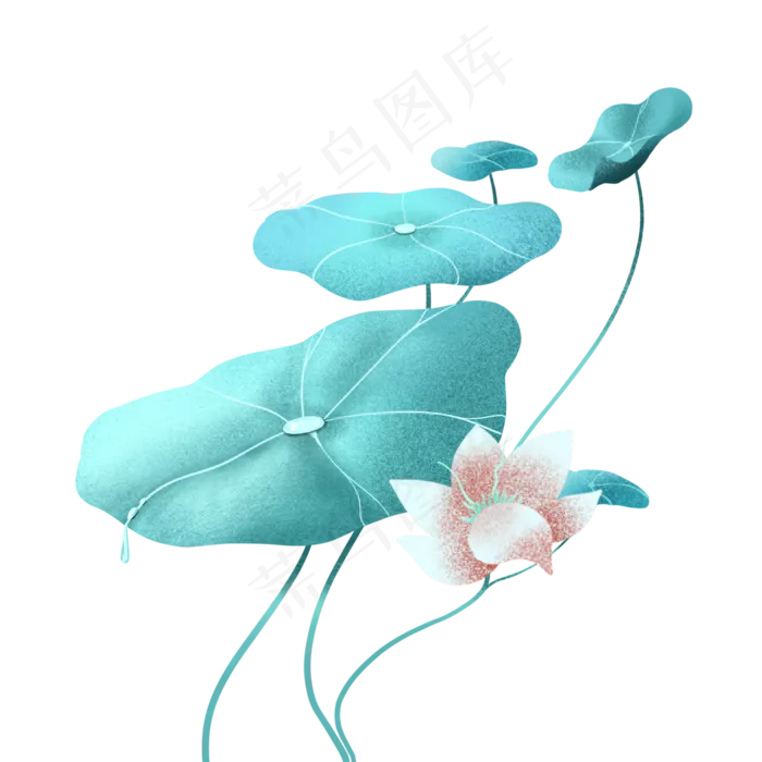 古典荷花荷叶(2048X2048(DPI:132))psd模版下载