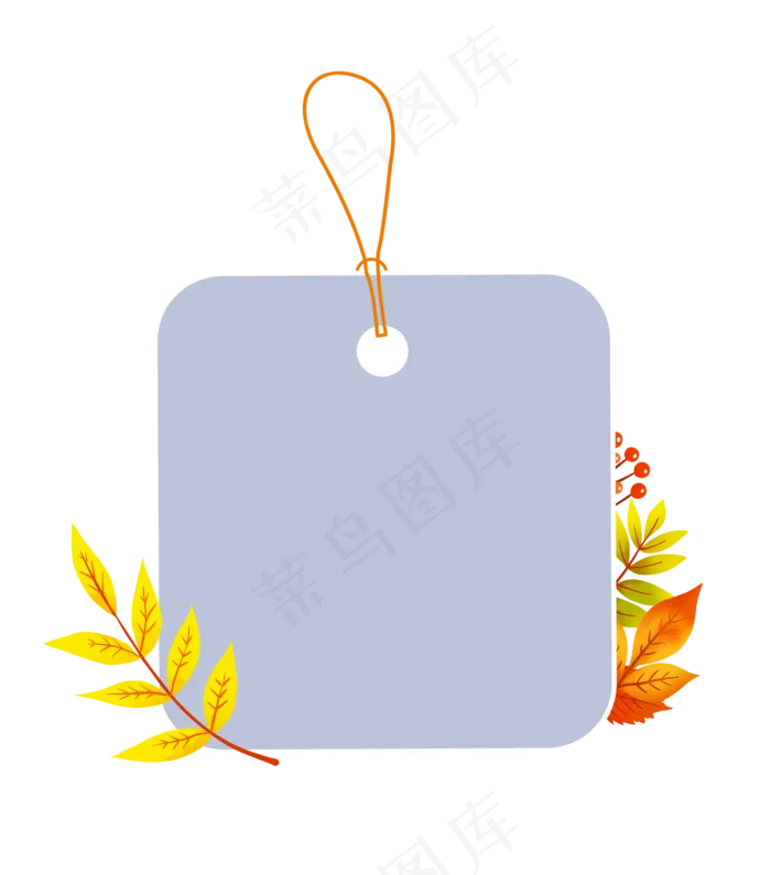 秋季树叶促销吊牌(2000X2272(DPI:300))psd模版下载