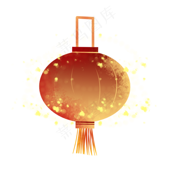 手绘灯笼装饰插画,免抠元素