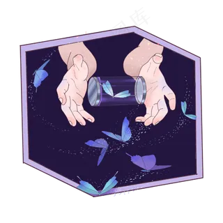 幻想蝴蝶手想象梦想少女时空PNG 幻想蝴蝶手想象梦想少女时空PNG