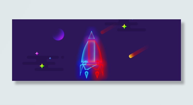 简约几何扁平光感透气宇宙星空背景